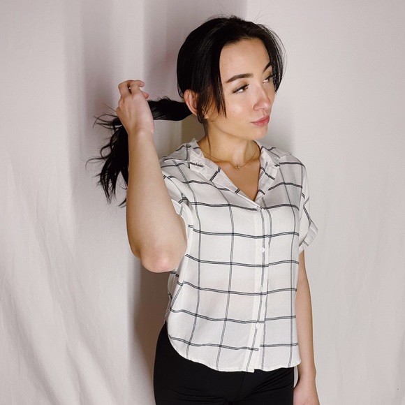 Striped B&W Button-Down - Picture 3 of 7